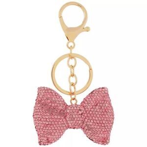 New! Iron Orchid Studio
Pink Rhinestone Bow Keychain Purse Charm Jewelry NWT